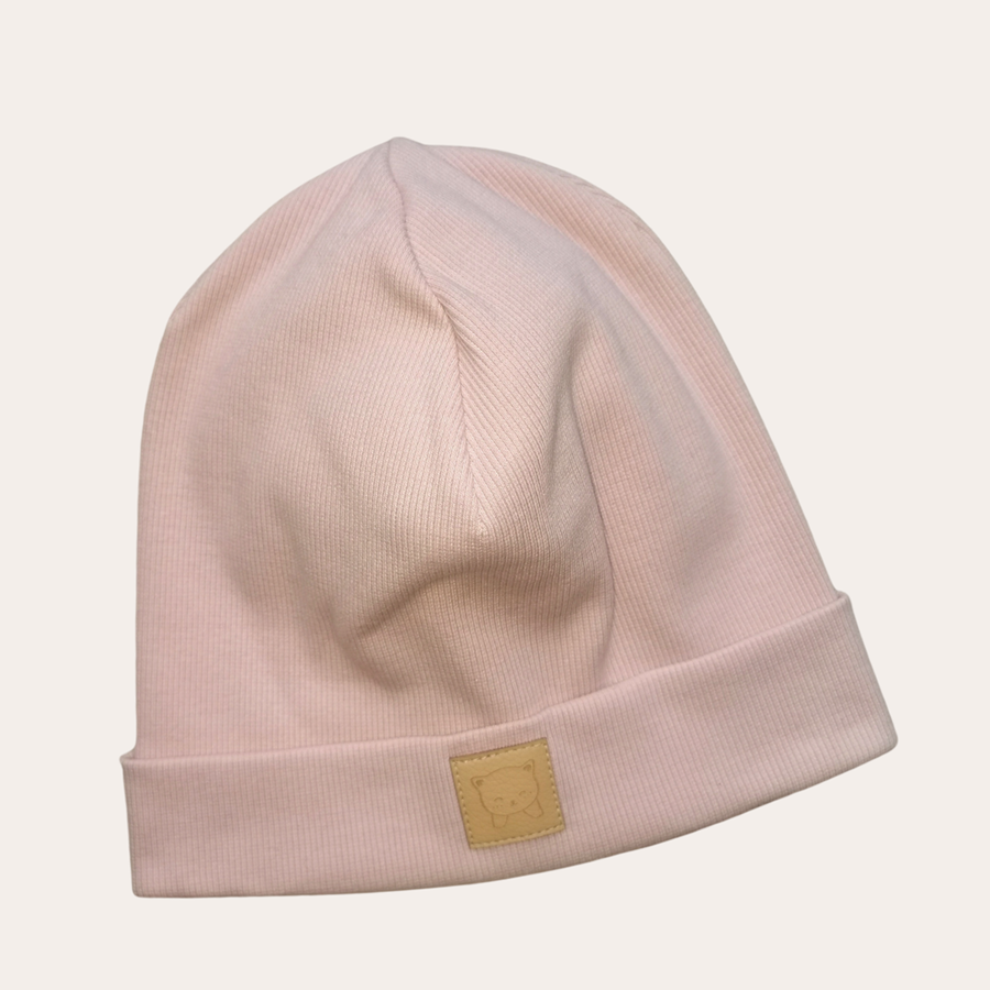 Czapka Pudrowy róż podwójna